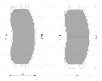 Комплект тормозных колодок (BOSCH: 0 986 AB2 064)