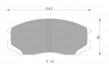 Комплект тормозных колодок (BOSCH: 0 986 AB2 066)