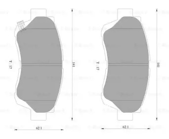 Комплект тормозных колодок (BOSCH: 0 986 AB2 068)