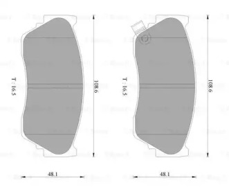 Комплект тормозных колодок (BOSCH: 0 986 AB2 069)