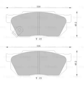 Комплект тормозных колодок (BOSCH: 0 986 AB2 225)