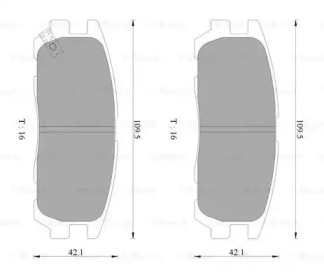 Комплект тормозных колодок (BOSCH: 0 986 AB2 235)