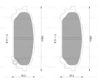 Комплект тормозных колодок (BOSCH: 0 986 AB2 261)