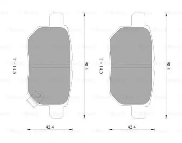 Комплект тормозных колодок (BOSCH: 0 986 AB2 269)