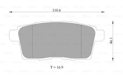 Комплект тормозных колодок (BOSCH: 0 986 AB2 272)