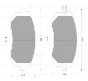 Комплект тормозных колодок (BOSCH: 0 986 AB2 288)