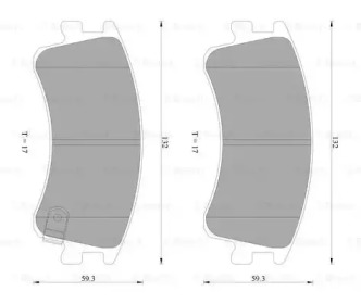 Комплект тормозных колодок (BOSCH: 0 986 AB2 296)