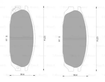 Комплект тормозных колодок (BOSCH: 0 986 AB2 312)