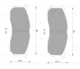 Комплект тормозных колодок (BOSCH: 0 986 AB2 314)