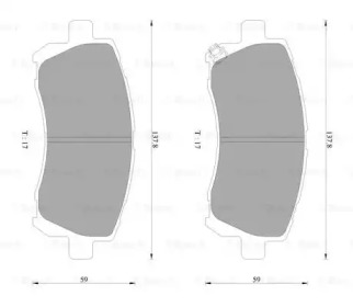 Комплект тормозных колодок (BOSCH: 0 986 AB2 324)