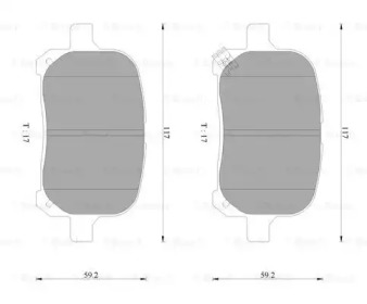 Комплект тормозных колодок (BOSCH: 0 986 AB2 326)