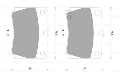 Комплект тормозных колодок (BOSCH: 0 986 AB2 331)