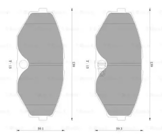 Комплект тормозных колодок (BOSCH: 0 986 AB2 345)