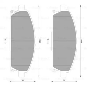 Комплект тормозных колодок (BOSCH: 0 986 AB2 364)