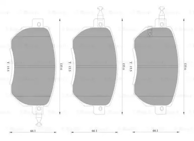 Комплект тормозных колодок (BOSCH: 0 986 AB2 369)