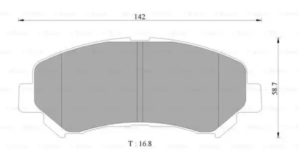 Комплект тормозных колодок (BOSCH: 0 986 AB2 375)