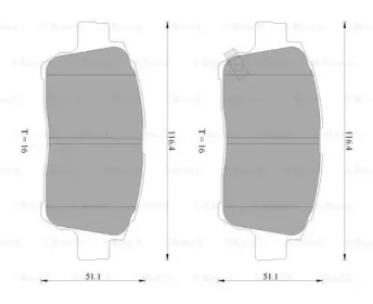 Комплект тормозных колодок (BOSCH: 0 986 AB2 382)