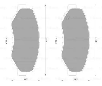 Комплект тормозных колодок (BOSCH: 0 986 AB2 385)