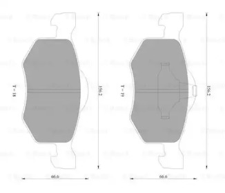 Комплект тормозных колодок (BOSCH: 0 986 AB2 401)