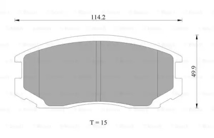 Комплект тормозных колодок (BOSCH: 0 986 AB2 407)