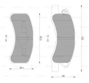 Комплект тормозных колодок (BOSCH: 0 986 AB2 421)