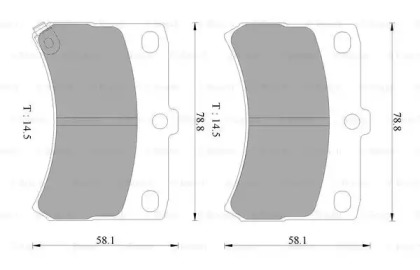 Комплект тормозных колодок (BOSCH: 0 986 AB2 426)