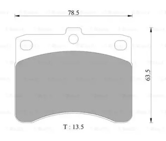 Комплект тормозных колодок (BOSCH: 0 986 AB2 435)