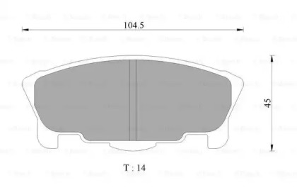 Комплект тормозных колодок (BOSCH: 0 986 AB2 437)