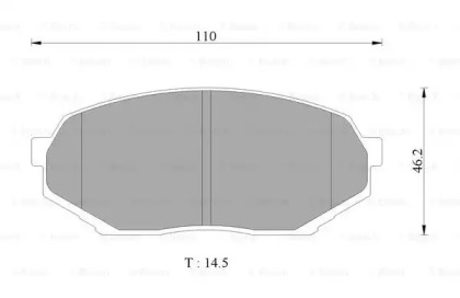 Комплект тормозных колодок (BOSCH: 0 986 AB2 438)