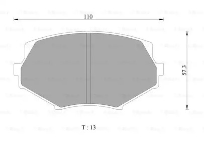 Комплект тормозных колодок (BOSCH: 0 986 AB2 454)