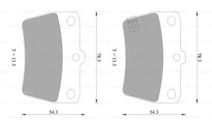 Комплект тормозных колодок (BOSCH: 0 986 AB2 477)