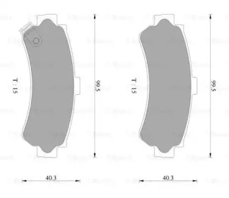 Комплект тормозных колодок (BOSCH: 0 986 AB2 482)