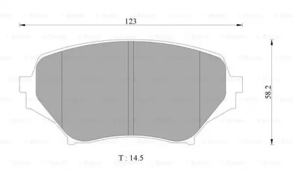 Комплект тормозных колодок (BOSCH: 0 986 AB2 501)