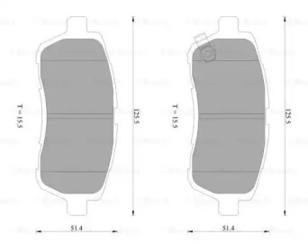 Комплект тормозных колодок (BOSCH: 0 986 AB2 502)