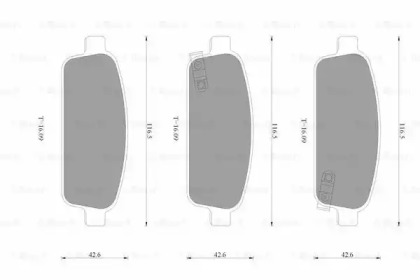 Комплект тормозных колодок (BOSCH: 0 986 AB2 510)