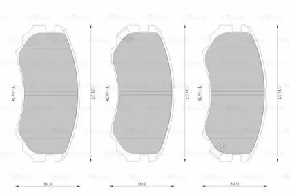 Комплект тормозных колодок (BOSCH: 0 986 AB2 514)