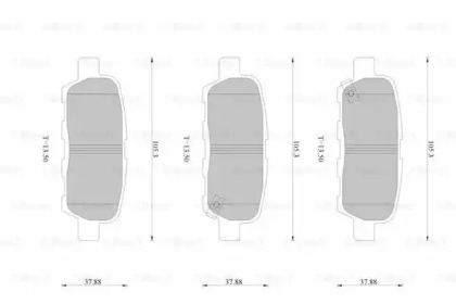 Комплект тормозных колодок (BOSCH: 0 986 AB2 515)