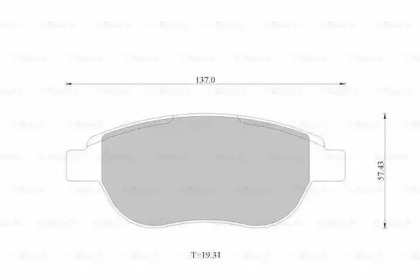 Комплект тормозных колодок (BOSCH: 0 986 AB2 521)