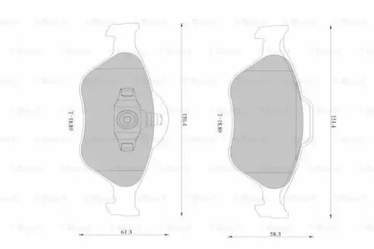 Комплект тормозных колодок (BOSCH: 0 986 AB2 527)