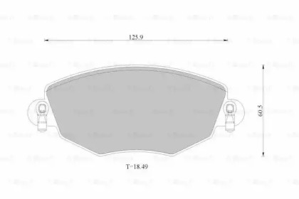 Комплект тормозных колодок (BOSCH: 0 986 AB2 529)