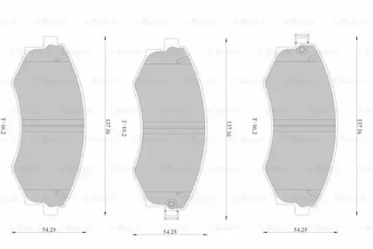 Комплект тормозных колодок (BOSCH: 0 986 AB2 531)