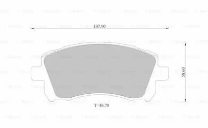 Комплект тормозных колодок (BOSCH: 0 986 AB2 533)