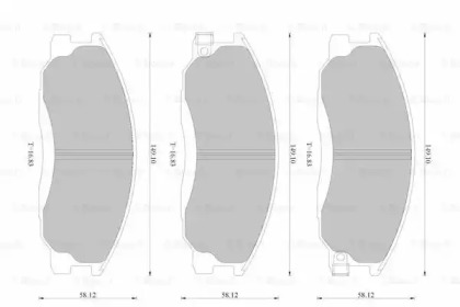 Комплект тормозных колодок (BOSCH: 0 986 AB2 534)