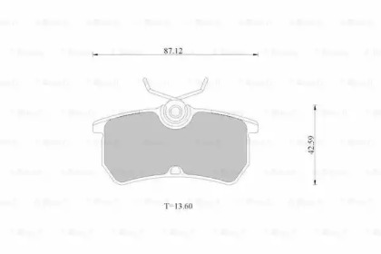 Комплект тормозных колодок (BOSCH: 0 986 AB2 535)