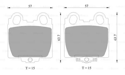 Комплект тормозных колодок (BOSCH: 0 986 AB2 552)