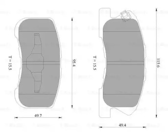 Комплект тормозных колодок (BOSCH: 0 986 AB2 559)