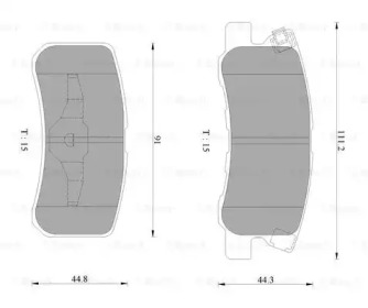 Комплект тормозных колодок (BOSCH: 0 986 AB2 669)