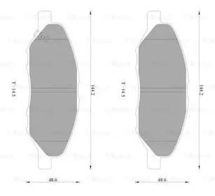 Комплект тормозных колодок (BOSCH: 0 986 AB2 777)