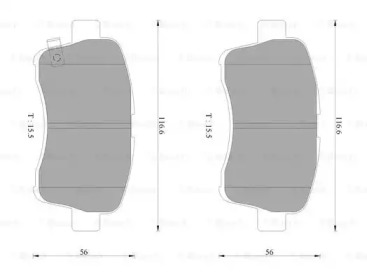 Комплект тормозных колодок (BOSCH: 0 986 AB2 778)