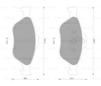 Комплект тормозных колодок (BOSCH: 0 986 AB2 779)